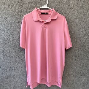 Ralph Lauren RLX Lightweight Polo Shirt Soft Pink Short Sleeve Golf Mens Top L
